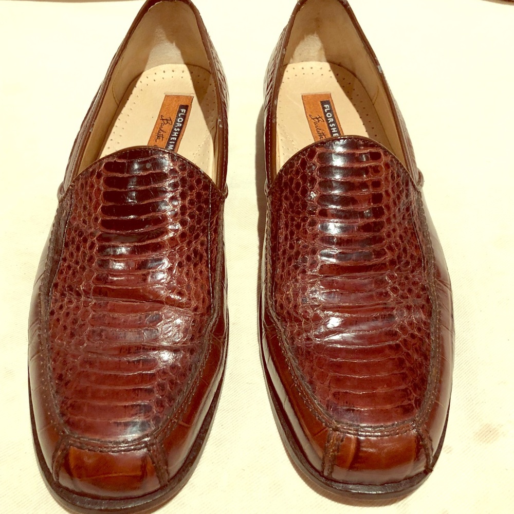 Men’s genuine snake skin loafers